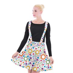 70s Pattern Suspender Skater Skirt