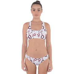 70s Pattern Cross Back Hipster Bikini Set