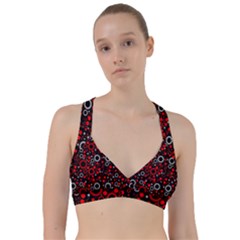 70s Pattern Sweetheart Sports Bra