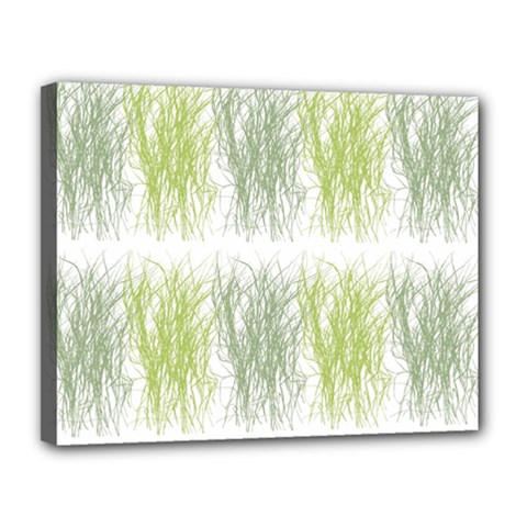 Weeds Grass Green Yellow Leaf Canvas 14  X 11  by Mariart