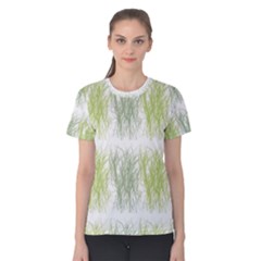 Weeds Grass Green Yellow Leaf Women s Cotton Tee