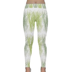 Weeds Grass Green Yellow Leaf Classic Yoga Leggings