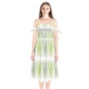 Weeds Grass Green Yellow Leaf Shoulder Tie Bardot Midi Dress View1