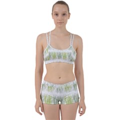 Weeds Grass Green Yellow Leaf Women s Sports Set