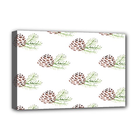 Pinecone Pattern Deluxe Canvas 18  X 12   by Mariart