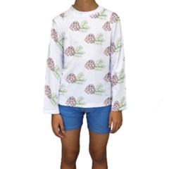 Pinecone Pattern Kids  Long Sleeve Swimwear