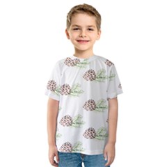 Pinecone Pattern Kids  Sport Mesh Tee