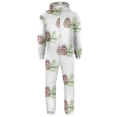 Pinecone Pattern Hooded Jumpsuit (men)  by Mariart