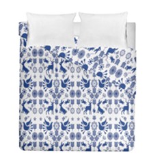 Rabbits Deer Birds Fish Flowers Floral Star Blue White Sexy Animals Duvet Cover Double Side (full/ Double Size)