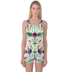 Peacock Rainbow Animals Bird Beauty Sexy One Piece Boyleg Swimsuit by Mariart