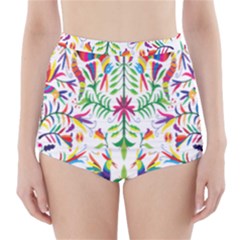 Peacock Rainbow Animals Bird Beauty Sexy High-waisted Bikini Bottoms by Mariart