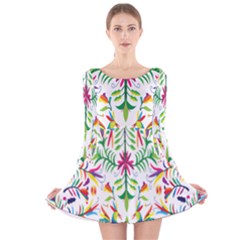 Peacock Rainbow Animals Bird Beauty Sexy Long Sleeve Velvet Skater Dress by Mariart