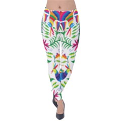 Peacock Rainbow Animals Bird Beauty Sexy Velvet Leggings by Mariart