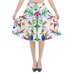 Peacock Rainbow Animals Bird Beauty Sexy Flared Midi Skirt by Mariart