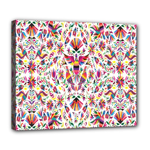 Peacock Rainbow Animals Bird Beauty Sexy Flower Floral Sunflower Star Deluxe Canvas 24  X 20   by Mariart