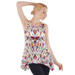 Peacock Rainbow Animals Bird Beauty Sexy Flower Floral Sunflower Star Side Drop Tank Tunic by Mariart