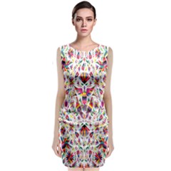 Peacock Rainbow Animals Bird Beauty Sexy Flower Floral Sunflower Star Classic Sleeveless Midi Dress by Mariart