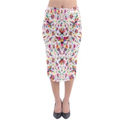 Peacock Rainbow Animals Bird Beauty Sexy Flower Floral Sunflower Star Midi Pencil Skirt by Mariart