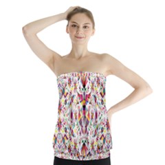 Peacock Rainbow Animals Bird Beauty Sexy Flower Floral Sunflower Star Strapless Top by Mariart