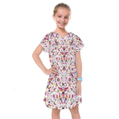 Peacock Rainbow Animals Bird Beauty Sexy Flower Floral Sunflower Star Kids  Drop Waist Dress by Mariart