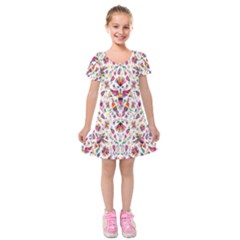 Peacock Rainbow Animals Bird Beauty Sexy Flower Floral Sunflower Star Kids  Short Sleeve Velvet Dress by Mariart