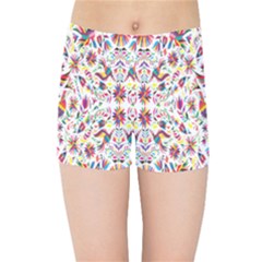 Peacock Rainbow Animals Bird Beauty Sexy Flower Floral Sunflower Star Kids Sports Shorts by Mariart