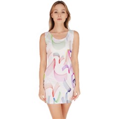 Rainbow Green Purple Pink Red Blue Pattern Zommed Bodycon Dress by Mariart