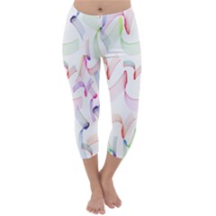 Rainbow Green Purple Pink Red Blue Pattern Zommed Capri Winter Leggings 