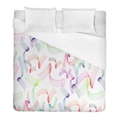 Rainbow Green Purple Pink Red Blue Pattern Zommed Duvet Cover (full/ Double Size)