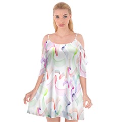 Rainbow Green Purple Pink Red Blue Pattern Zommed Cutout Spaghetti Strap Chiffon Dress by Mariart