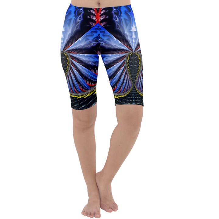 Illustration Robot Wave Cropped Leggings 