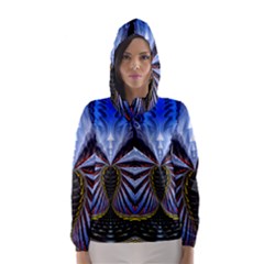 Illustration Robot Wave Hooded Wind Breaker (women)