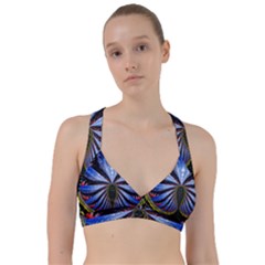 Illustration Robot Wave Sweetheart Sports Bra