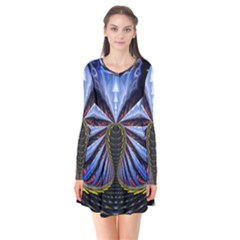 Illustration Robot Wave Flare Dress