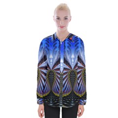 Illustration Robot Wave Womens Long Sleeve Shirt