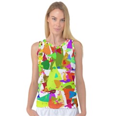 Colorful Shapes On A White Background                             Women s Basketball Tank Top by LalyLauraFLM