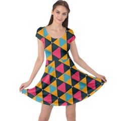 Triangles Pattern                          Cap Sleeve Dress by LalyLauraFLM