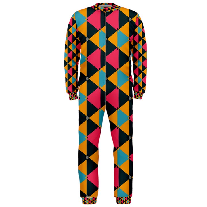 Triangles pattern                           OnePiece Jumpsuit (Men)