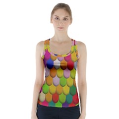 Colorful Tiles Pattern                            Racer Back Sports Top by LalyLauraFLM