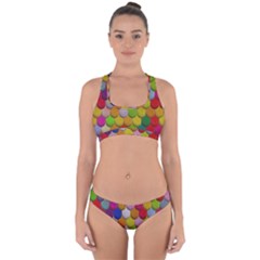 Colorful Tiles Pattern                          Cross Back Hipster Bikini Set