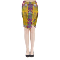 Rainy Day To Cherish  In The Eyes Of The Beholder Midi Wrap Pencil Skirt by pepitasart