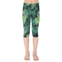 Tropical Pattern Kids  Capri Leggings 