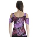 Tropical pattern Butterfly Sleeve Cutout Tee  View2