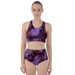 Tropical Pattern Racer Back Bikini Set