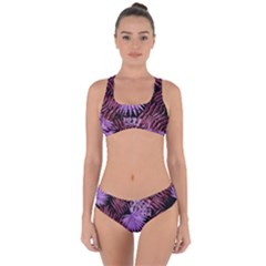 Tropical Pattern Criss Cross Bikini Set