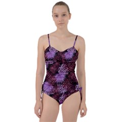 Tropical Pattern Sweetheart Tankini Set