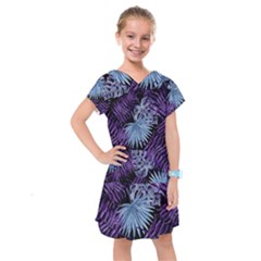 Tropical Pattern Kids  Drop Waist Dress