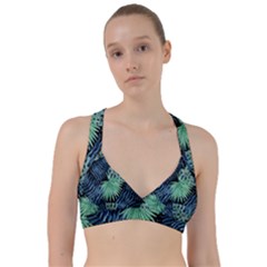 Tropical Pattern Sweetheart Sports Bra