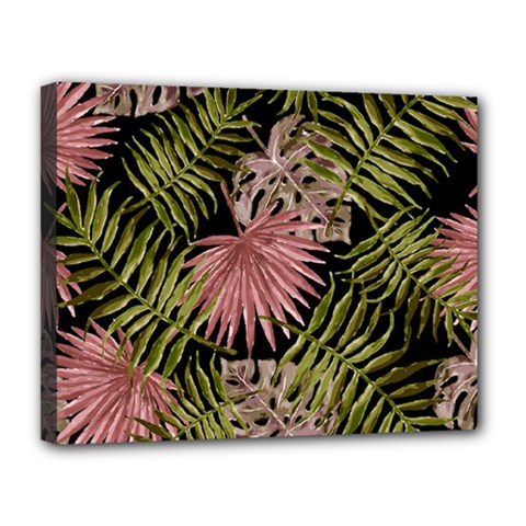 Tropical Pattern Canvas 14  X 11  by ValentinaDesign