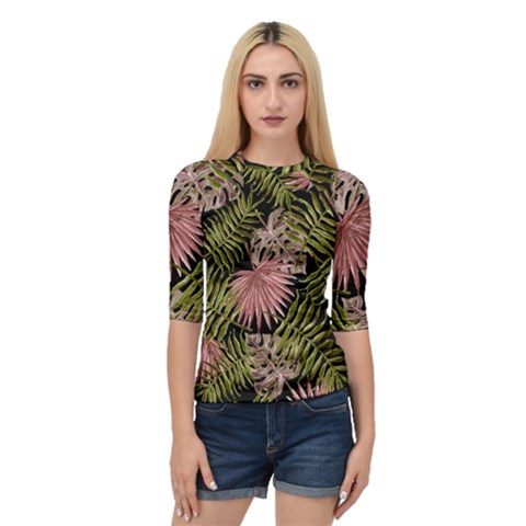 Tropical Pattern Quarter Sleeve Raglan Tee by ValentinaDesign